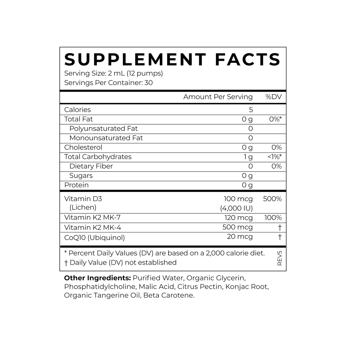 Liposomal Vitamin D3 + K2 + CoQ10