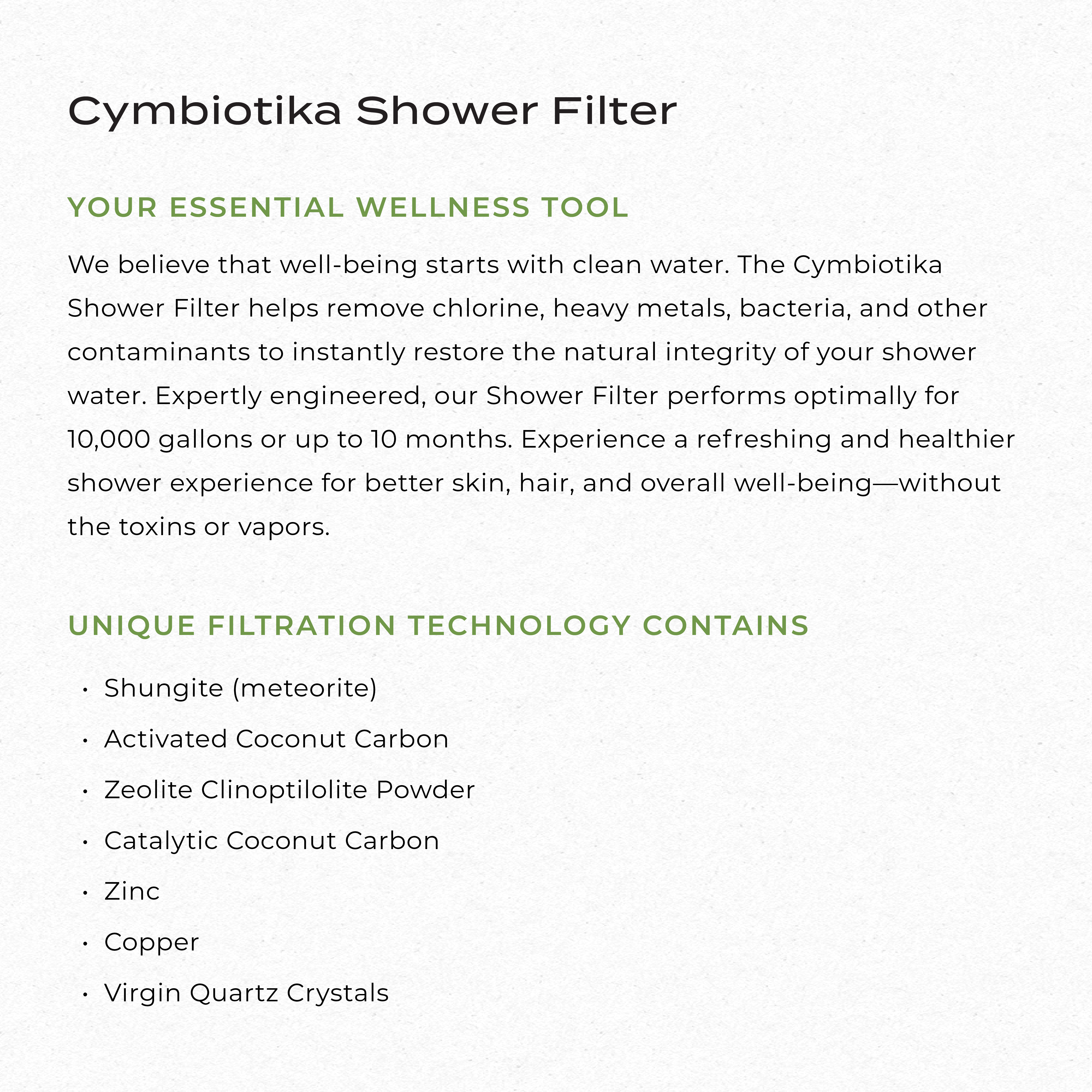 Cymbiotika Shower Filter Explanation Graphic