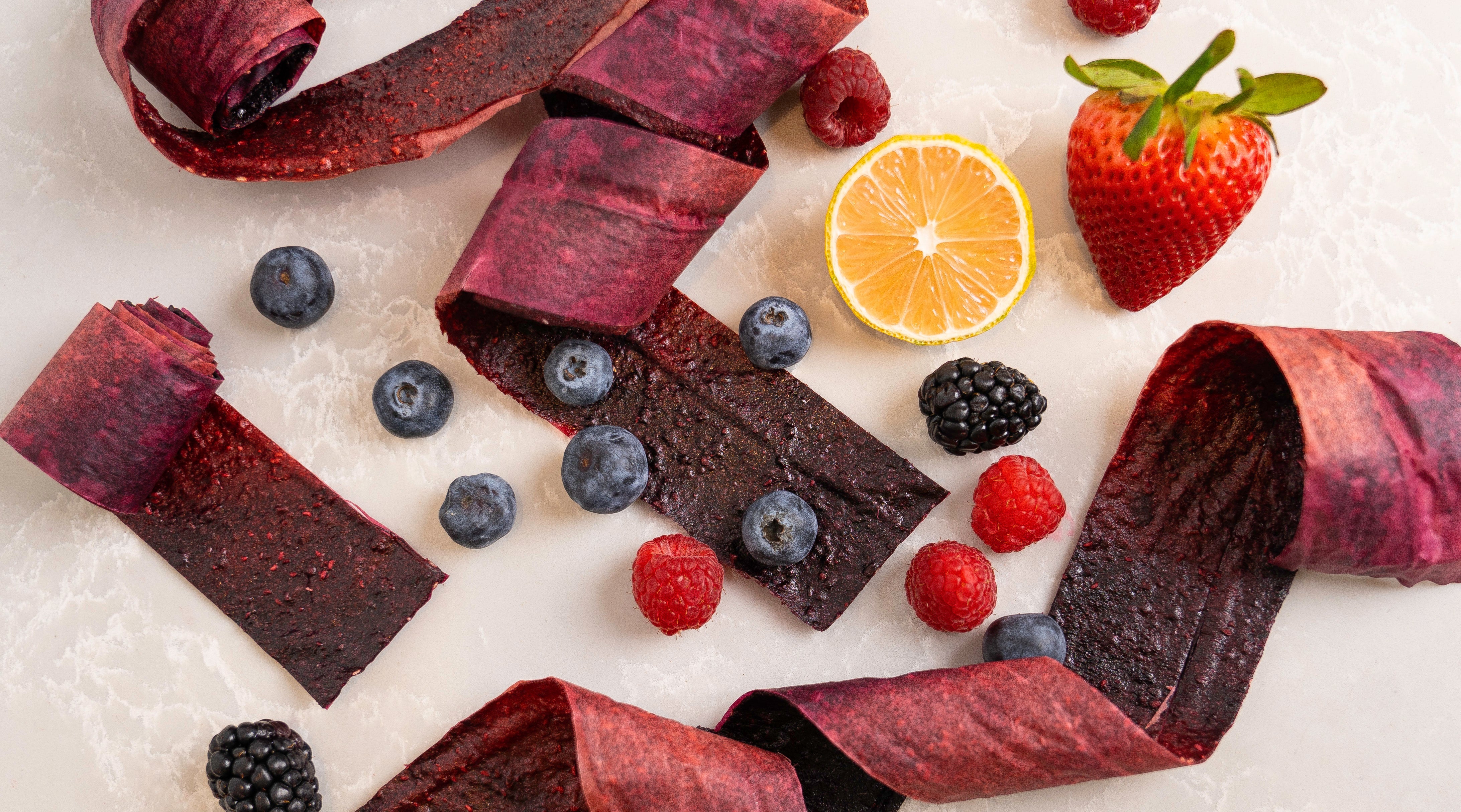 Healthy B12 Berry Fruit Roll-Ups