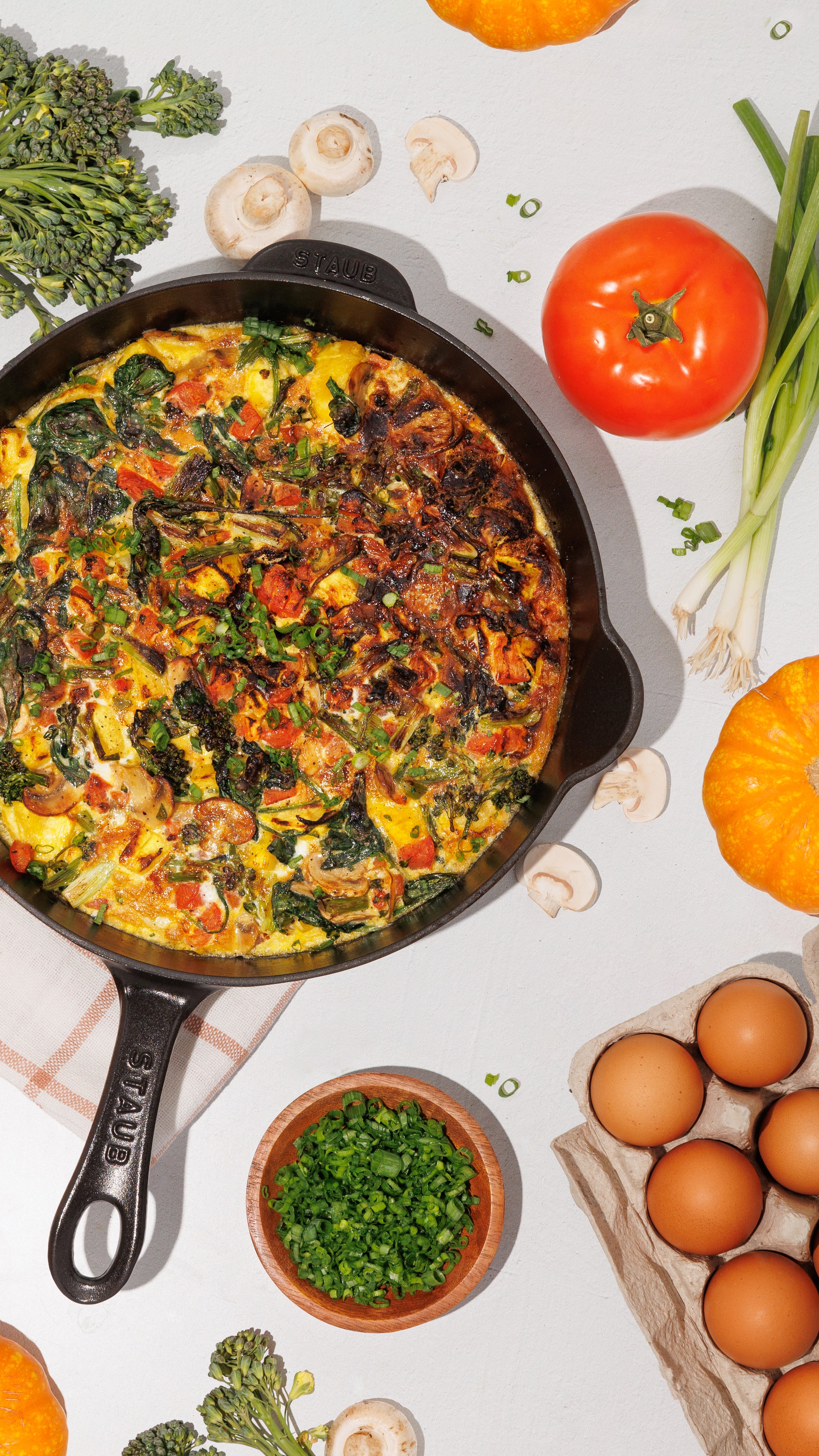 Roasted Pumpkin Veggie Frittata