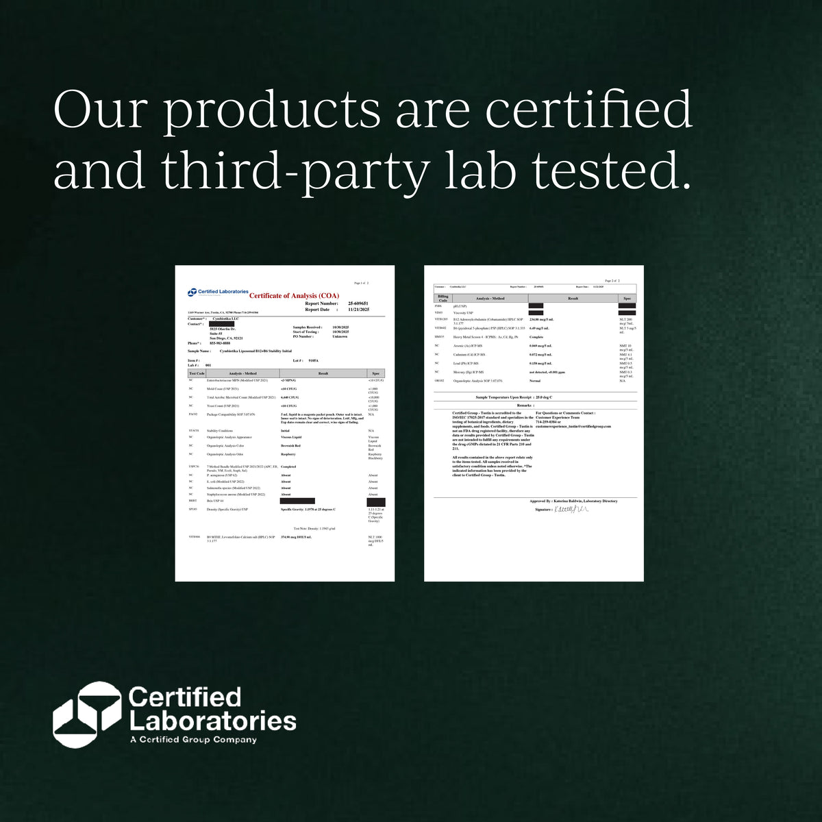 Liposomal Vitamin B12 + B6