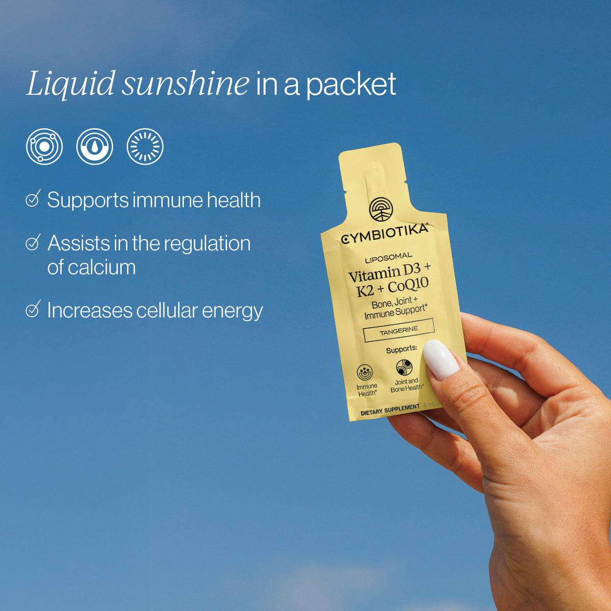 Liposomal Vitamin D3 + K2 + CoQ10