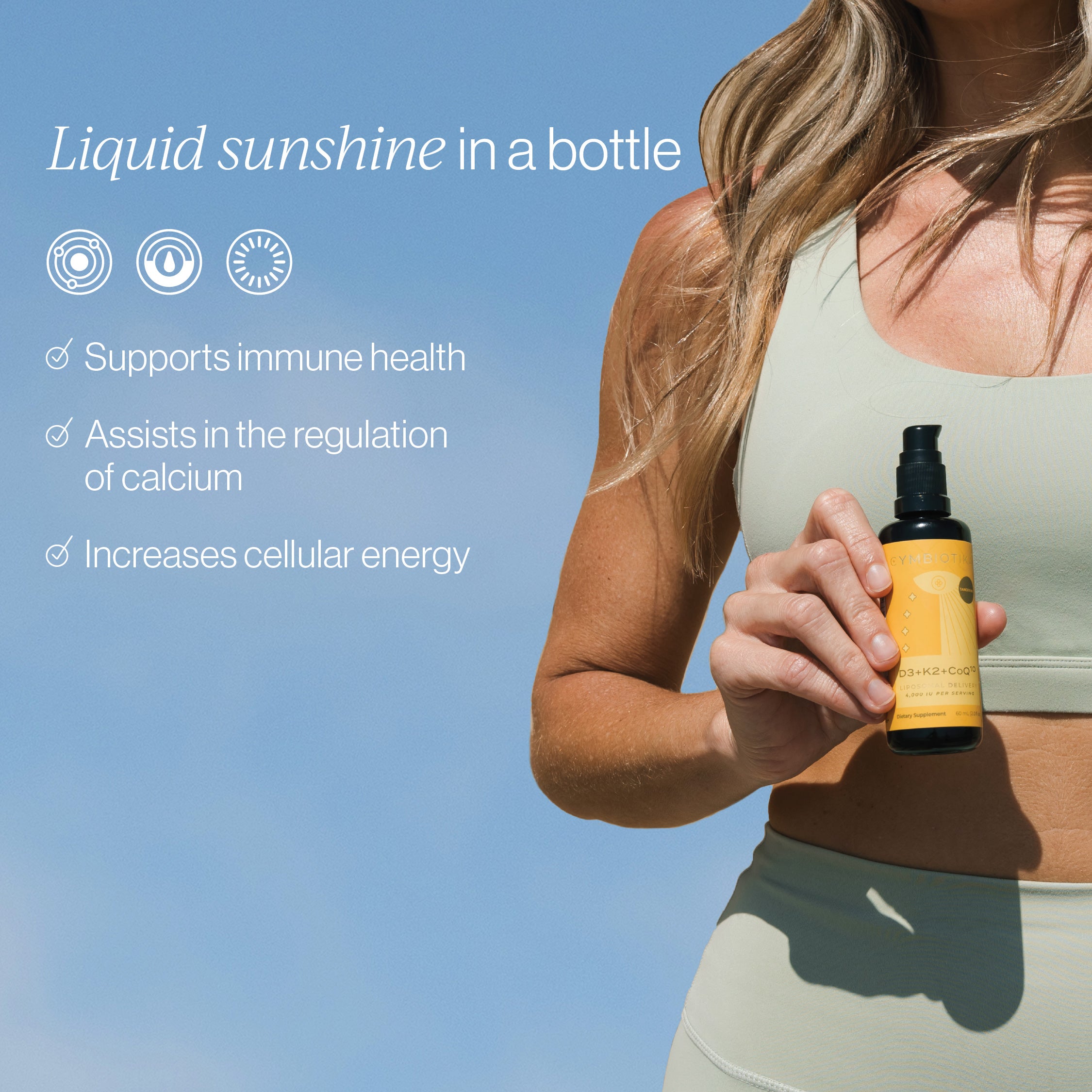 Liposomal Vitamin D3 + K2 + CoQ10