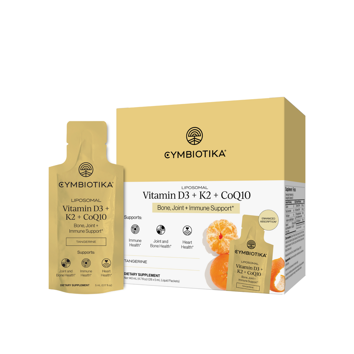 Liposomal Vitamin D3 + K2 + CoQ10 | CYMBIOTIKA Liposomal Vitamin D3 + K2 + CoQ10 | CYMBIOTIKA