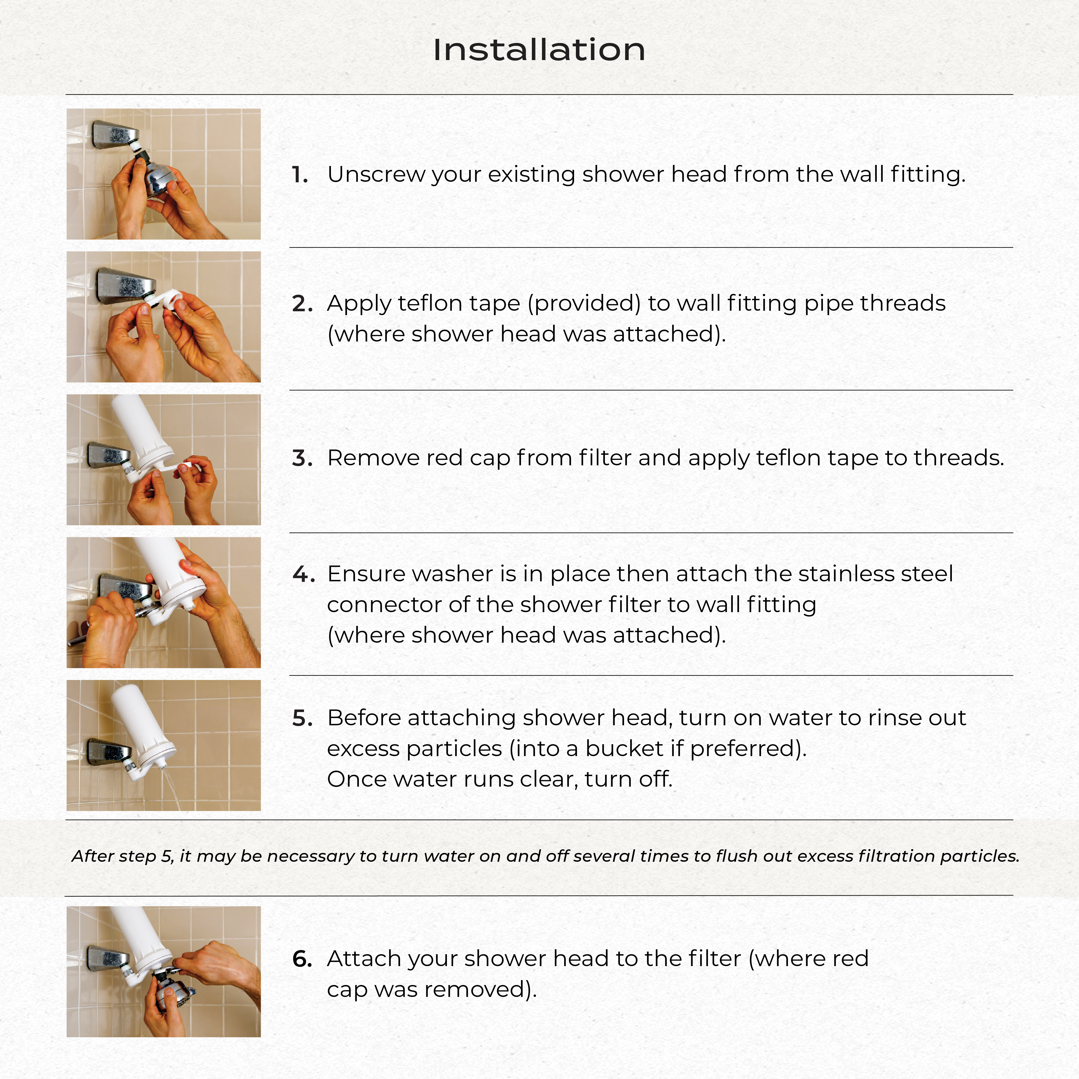 Cymbiotika Shower Filter Installation 