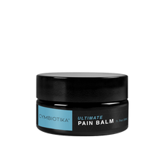 Pain relief balm in black & blue jar 
