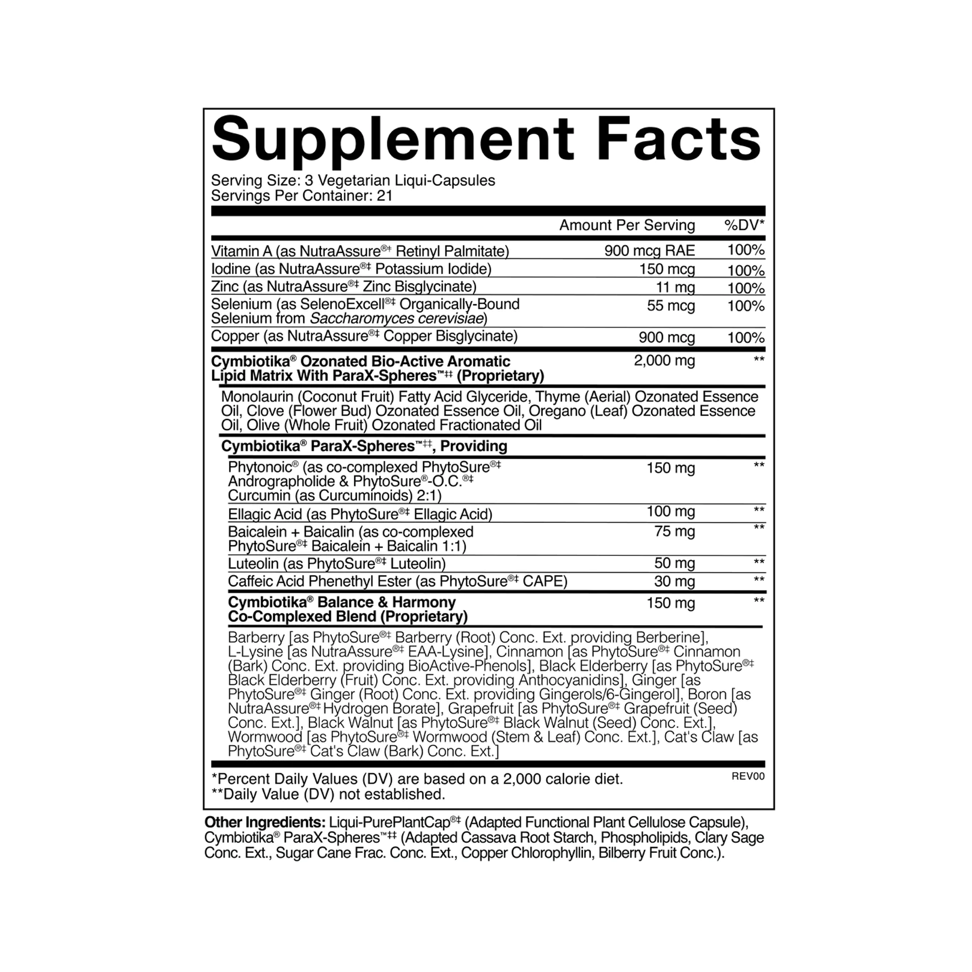 ParaX™ Supplement Facts